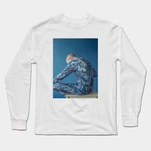 Gray, Blue & Pink - 01 - Fashion Photography Long Sleeve T-Shirt